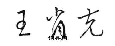 駱恆光王肖克草書個性簽名怎么寫