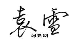 駱恆光袁雪行書個性簽名怎么寫