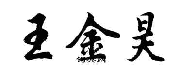 胡問遂王金昊行書個性簽名怎么寫