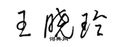駱恆光王曉玲草書個性簽名怎么寫