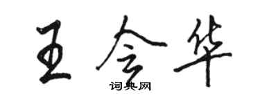 駱恆光王會華行書個性簽名怎么寫