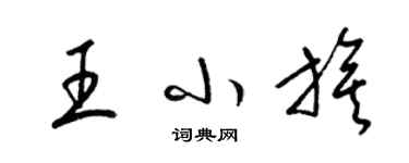 梁錦英王小旗草書個性簽名怎么寫