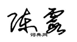 朱錫榮陳霞草書個性簽名怎么寫
