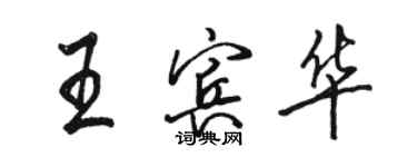 駱恆光王賓華行書個性簽名怎么寫