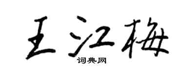 王正良王江梅行書個性簽名怎么寫