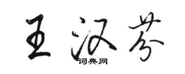 駱恆光王漢芬行書個性簽名怎么寫