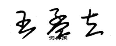 朱錫榮王孟立草書個性簽名怎么寫