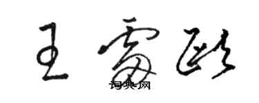 駱恆光王雷歐草書個性簽名怎么寫