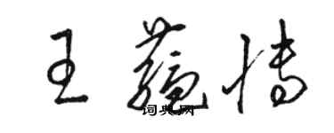 駱恆光王蘊博草書個性簽名怎么寫