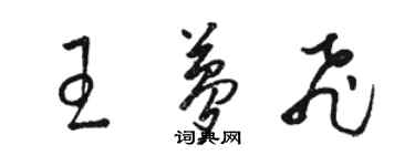 駱恆光王夢飛草書個性簽名怎么寫