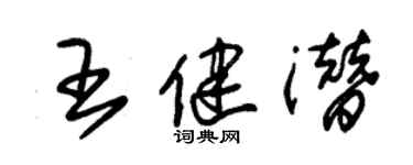 朱錫榮王健潛草書個性簽名怎么寫