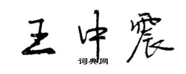 曾慶福王中震行書個性簽名怎么寫