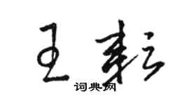 駱恆光王耘草書個性簽名怎么寫