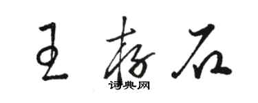 駱恆光王存石草書個性簽名怎么寫