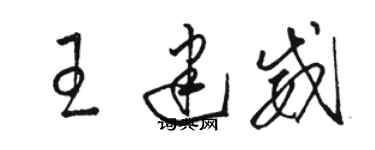 駱恆光王建威草書個性簽名怎么寫