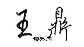 駱恆光王鼎行書個性簽名怎么寫