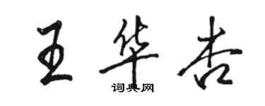 駱恆光王華杏行書個性簽名怎么寫