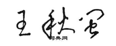 駱恆光王秋閩草書個性簽名怎么寫