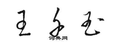 駱恆光王千玉草書個性簽名怎么寫