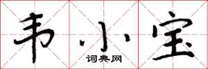 周炳元韋小寶楷書怎么寫