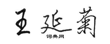 駱恆光王延菊行書個性簽名怎么寫