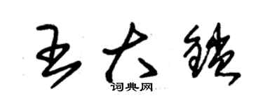 朱錫榮王大鎖草書個性簽名怎么寫