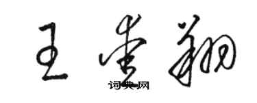 駱恆光王愛翔草書個性簽名怎么寫