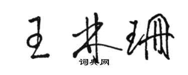 駱恆光王林珊草書個性簽名怎么寫