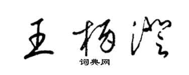 梁錦英王柄澄草書個性簽名怎么寫