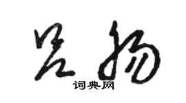 駱恆光呂腸草書個性簽名怎么寫