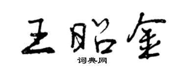 曾慶福王昭金行書個性簽名怎么寫