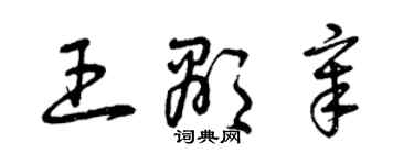 曾慶福王顯章草書個性簽名怎么寫