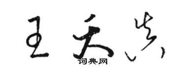 駱恆光王夭真草書個性簽名怎么寫