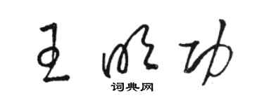 駱恆光王明功草書個性簽名怎么寫