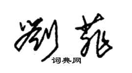 朱錫榮劉菲草書個性簽名怎么寫