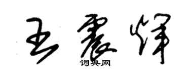 朱錫榮王震輝草書個性簽名怎么寫