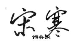 駱恆光宋寒行書個性簽名怎么寫