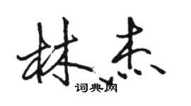 駱恆光林傑行書個性簽名怎么寫