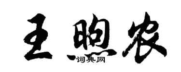 胡問遂王煦農行書個性簽名怎么寫