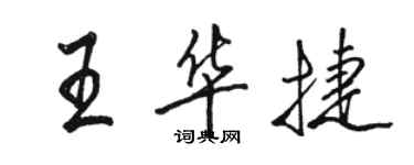 駱恆光王華捷行書個性簽名怎么寫