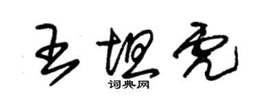 朱錫榮王坦虎草書個性簽名怎么寫