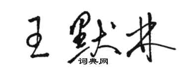 駱恆光王默林草書個性簽名怎么寫