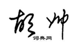 朱錫榮胡帥草書個性簽名怎么寫