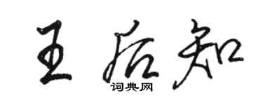 駱恆光王后知行書個性簽名怎么寫
