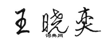 駱恆光王曉奕行書個性簽名怎么寫