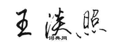 駱恆光王淡照行書個性簽名怎么寫