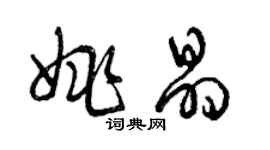 曾慶福姚晶草書個性簽名怎么寫