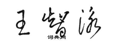 駱恆光王智泳草書個性簽名怎么寫