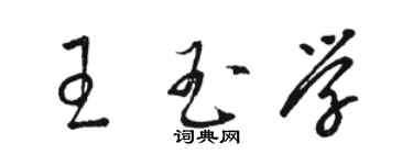 駱恆光王玉學草書個性簽名怎么寫