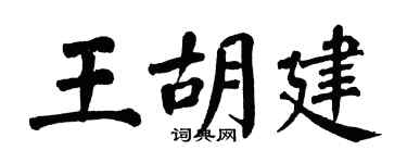 翁闓運王胡建楷書個性簽名怎么寫